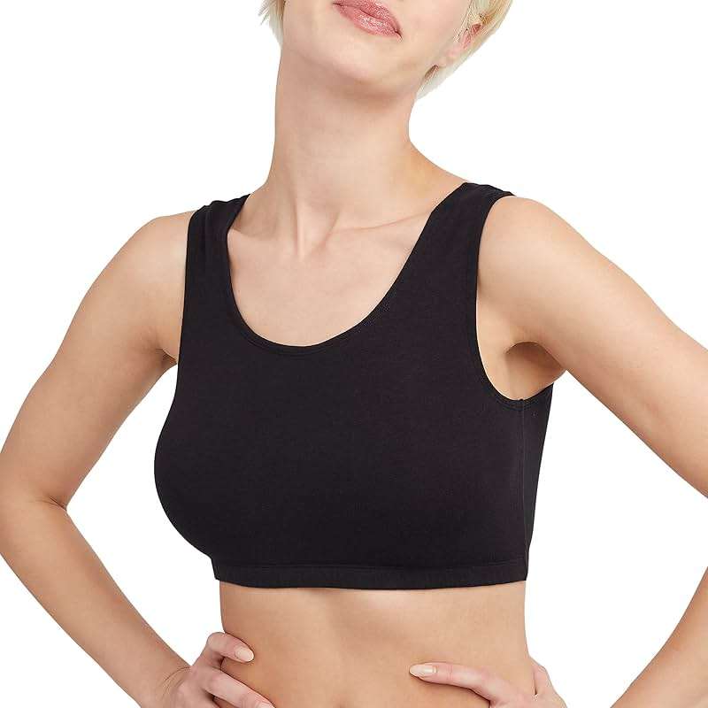 Hanes Women's Pack, Cotton Scoopneck Bralette, Low-Impact Sports Bra, 3-Pack - Image 2