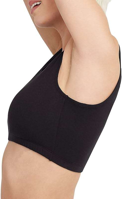 Hanes Women's Pack, Cotton Scoopneck Bralette, Low-Impact Sports Bra, 3-Pack - Image 3