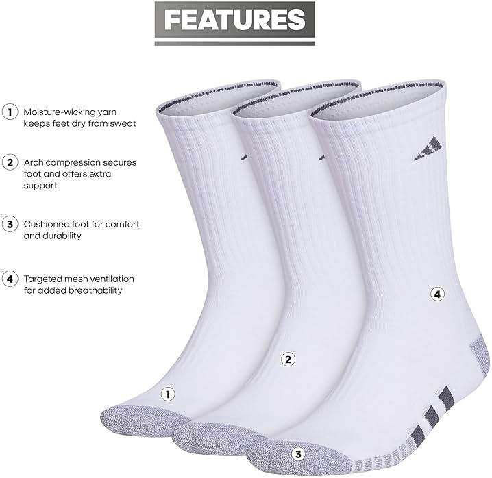 adidas Cushioned Crew Socks 3-Pair - Image 2