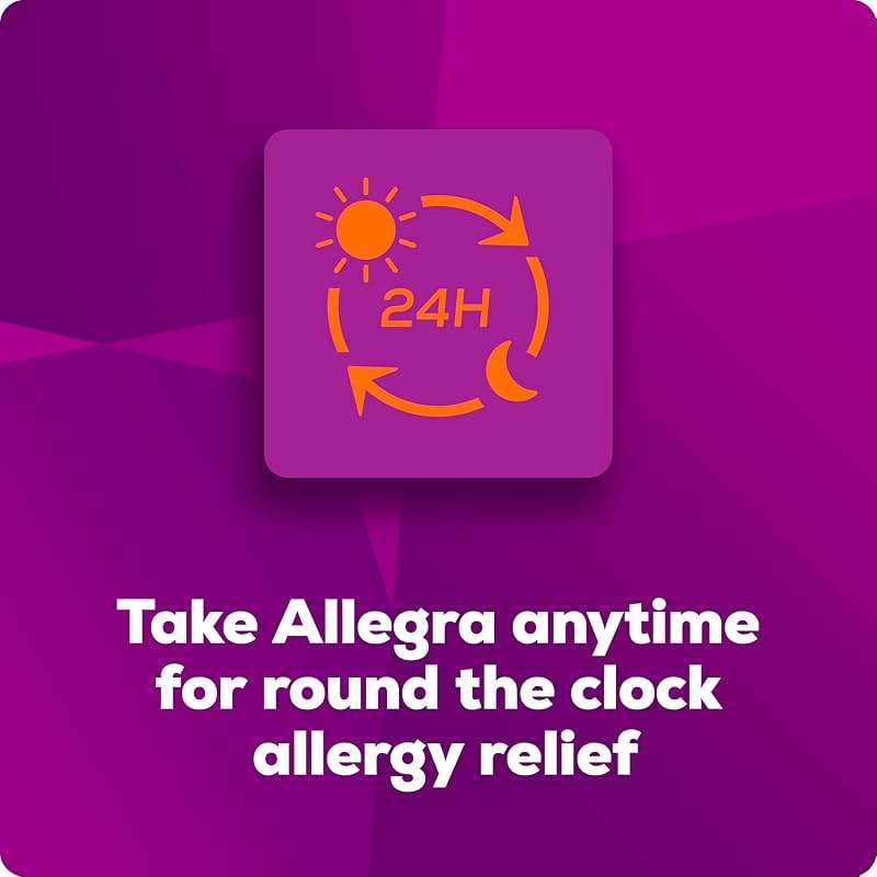 Allegra Adult 24-Hour Allergy Relief Tablets, Non-Drowsy Indoor and Outdoor Allergy Medicine, 180 mg Fexofenadine HCI Antihistamine Pill, 100-Count - Image 5