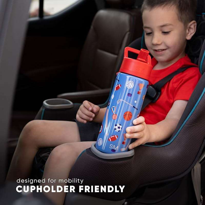 Simple Modern Kids Water Bottle with Straw Lid | 14oz Insulated Stainless Steel Kids Tumbler & Spill Proof Toddler Cup for School, Girls, Boys | Summit | Chloe Floral - Image 8