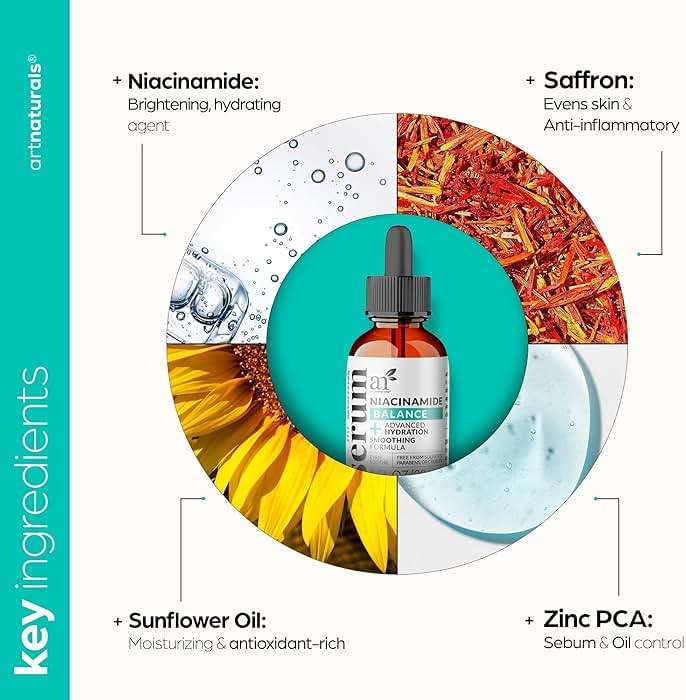 Artnaturals Niacinamide Face Serum, 10% Active Niacinamide with 1% Zinc PCA & Vitamin B3 - Hyaluronic Acid, Pore Reducer, Mineral Blemish Protection, 1 oz - Image 2