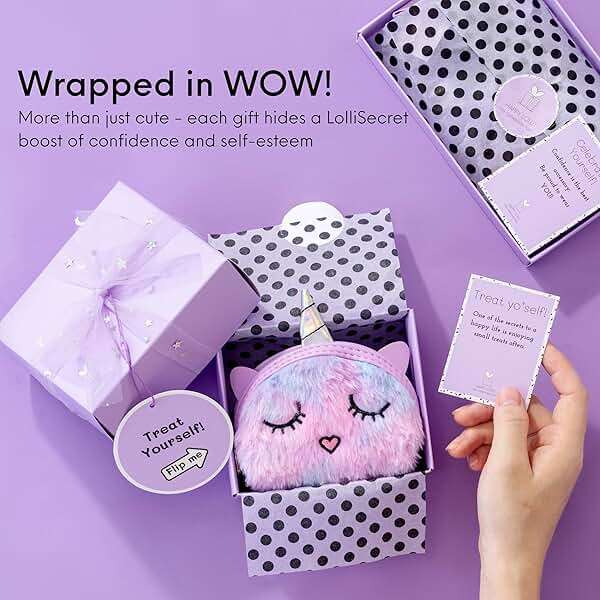 HAPPY LOLLI LolliBox Birthday Gift Set for Tween & Teen Girls Ages 8–15, Ready to Gift, 8 Individually Wrapped Gifts - Image 5