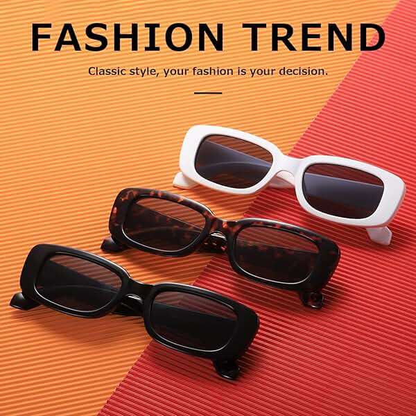 kimorn Rectangle Sunglasses for Women Men Trendy Retro Fashion Sun Glasses 90’s Vintage UV 400 Protection Square Frame K1200 - Image 8
