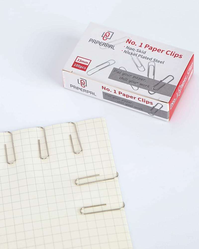 PAPERPAL Paperclips for Office School & Personal Use, #1 Nonskid Paper Clip (1-2/7"), 600 Medium Paper Clips (6 Boxes of 100 Each), Silver | Medium paper clips for office, school and personal use, conveniently packed in 6 boxes of 100 each. - Image 5