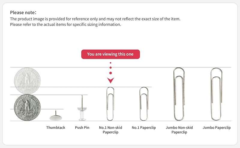 PAPERPAL Paperclips for Office School & Personal Use, #1 Nonskid Paper Clip (1-2/7"), 600 Medium Paper Clips (6 Boxes of 100 Each), Silver | Medium paper clips for office, school and personal use, conveniently packed in 6 boxes of 100 each. - Image 8