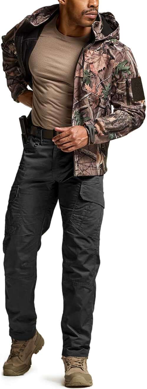 CQR Men's Tactical Pants, Water Resistant Ripstop Cargo Pants, Lightweight EDC Work Hiking Pants, Outdoor Apparel - Image 3