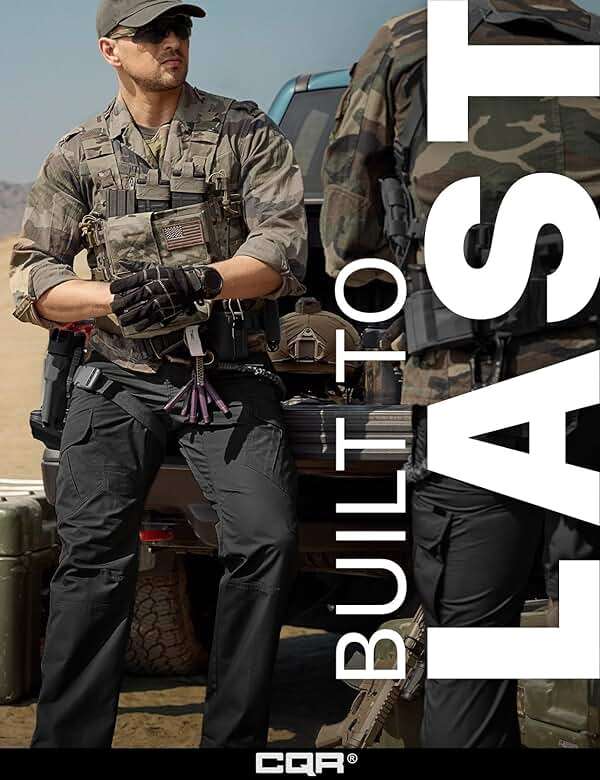 CQR Men's Tactical Pants, Water Resistant Ripstop Cargo Pants, Lightweight EDC Work Hiking Pants, Outdoor Apparel - Image 4