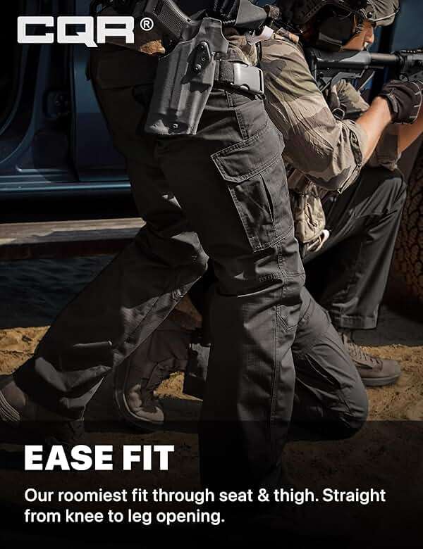 CQR Men's Tactical Pants, Water Resistant Ripstop Cargo Pants, Lightweight EDC Work Hiking Pants, Outdoor Apparel - Image 5