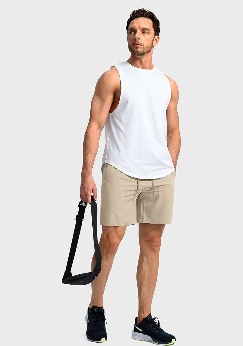 Soothfeel Men's Running Shorts with Zipper Pockets 9"/ 7"/ 5" Quick Dry Eight Basketball Gym Workout Athletic Shorts - Image 6