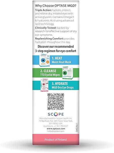 Optase MGD Advanced Dry Eye Drops, 0.33 fl oz - Lipid-Containing Preservative Free Eye Drops for Dry Eyes - Visually Clear Artificial Tears - Contact Lens Compatible - Multidose Bottle with 300 Doses - Image 4