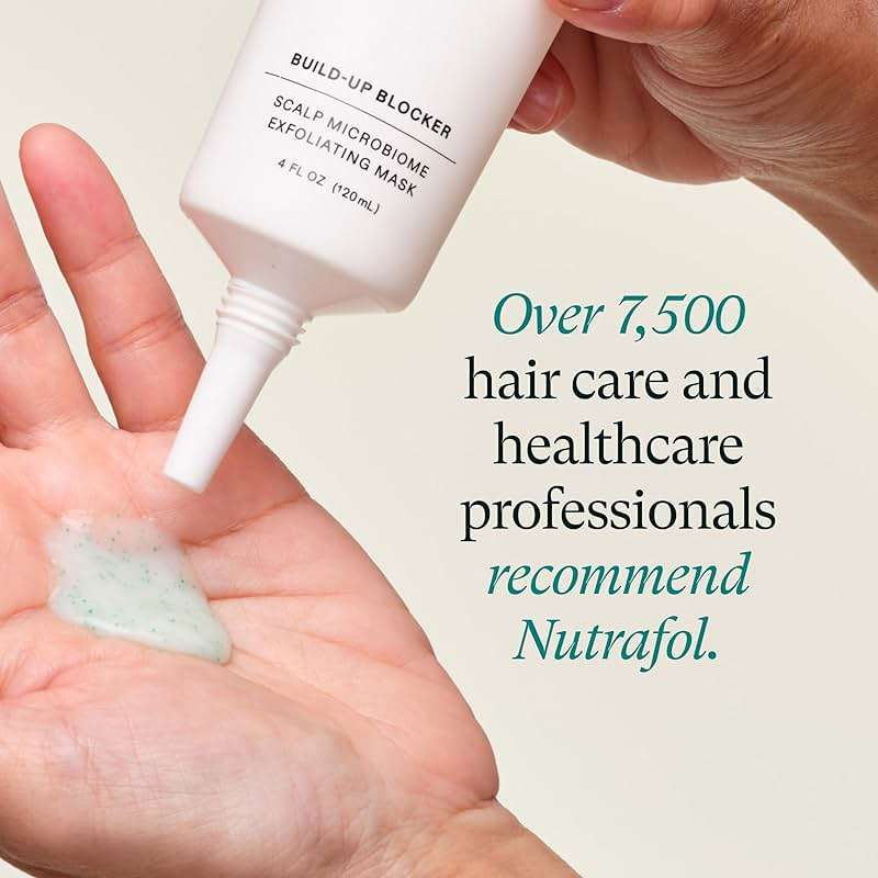 Nutrafol Exfoliating Scalp Mask, Eliminates Product Build-up and Oil for Healthier Hair and Scalp, Physician-formulated for Thinning Hair, Color and Extension Safe - 4 Fl Oz Bottle - Image 3