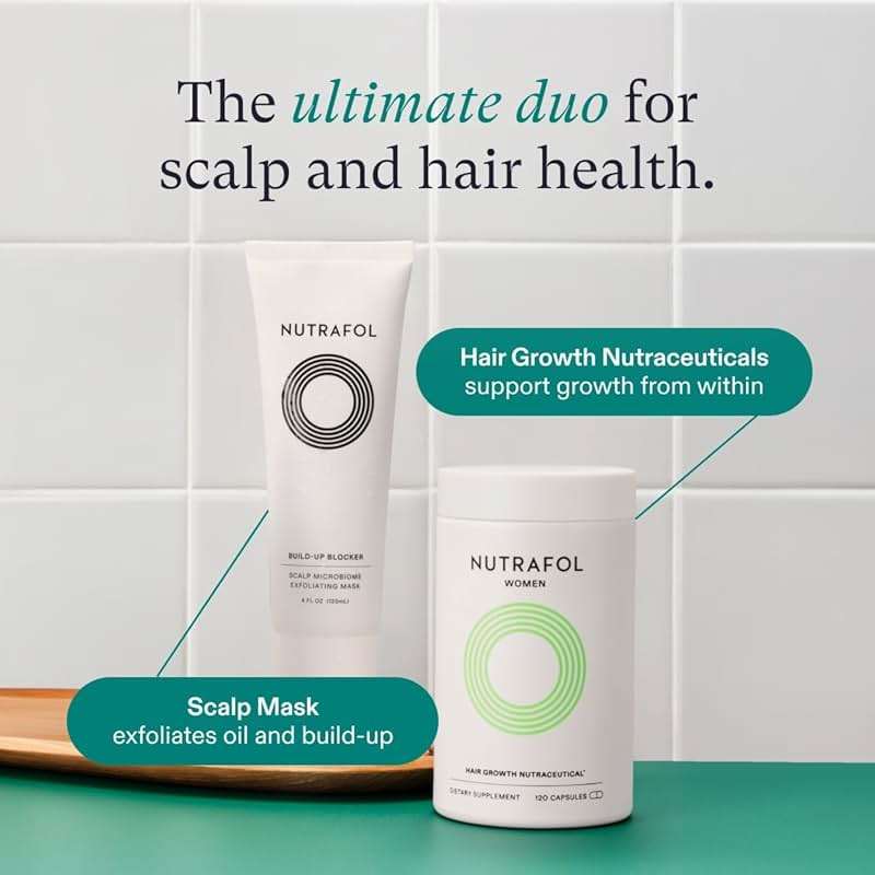 Nutrafol Exfoliating Scalp Mask, Eliminates Product Build-up and Oil for Healthier Hair and Scalp, Physician-formulated for Thinning Hair, Color and Extension Safe - 4 Fl Oz Bottle - Image 9