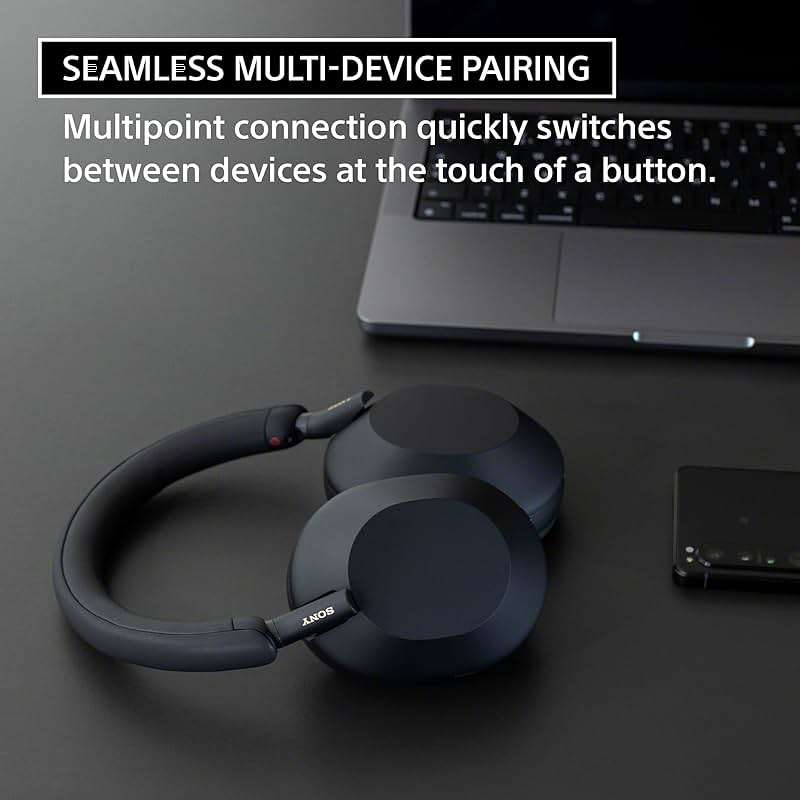 Sony WH-1000XM5 Premium Noise Canceling Headphones, Auto NC Optimizer, 30-Hour Battery, Alexa Voice Control, Black - Image 7