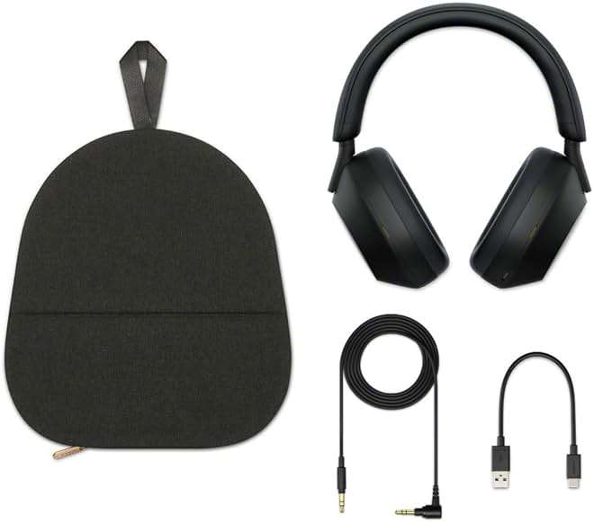 Sony WH-1000XM5 Premium Noise Canceling Headphones, Auto NC Optimizer, 30-Hour Battery, Alexa Voice Control, Black - Image 8