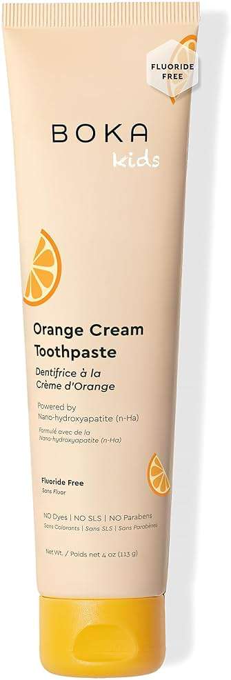 Boka Fluoride Free Toothpaste Nano Hydroxyapatite Toothpaste - Orange Cream Flavor, 4 oz 1Pk US Manufactured - Image 1