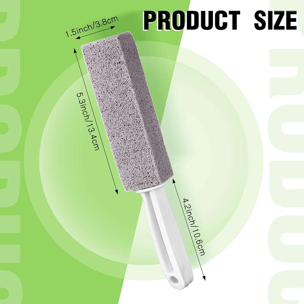 Vesici 20 Pieces Pumice Cleaning Stone with Extra Long Handle Pumice Stone Toilet Bowl Cleaner for Toilet, Bathtubs, Sinks, Swimming Pool, Grills, Kitchen, Household Cleaning - Image 2