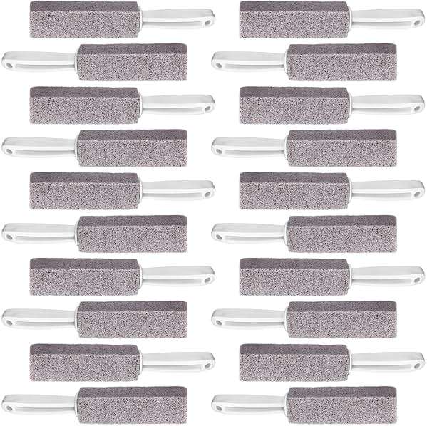 Vesici 20 Pieces Pumice Cleaning Stone with Extra Long Handle Pumice Stone Toilet Bowl Cleaner for Toilet, Bathtubs, Sinks, Swimming Pool, Grills, Kitchen, Household Cleaning - Image 7