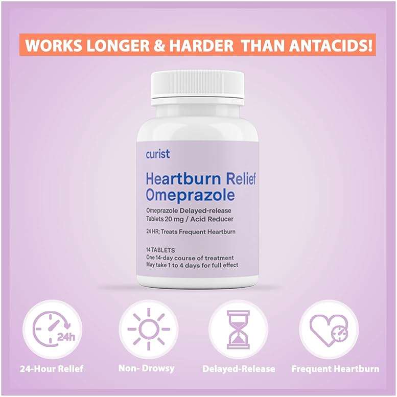 Curist Omeprazole 20mg Tablets Bulk Pack - 84Count Delayed-Release Tablets - Acid Reflux Medicine for Heartburn Relief (2 Pack of 42 Tablets - 84 Total) - Image 3