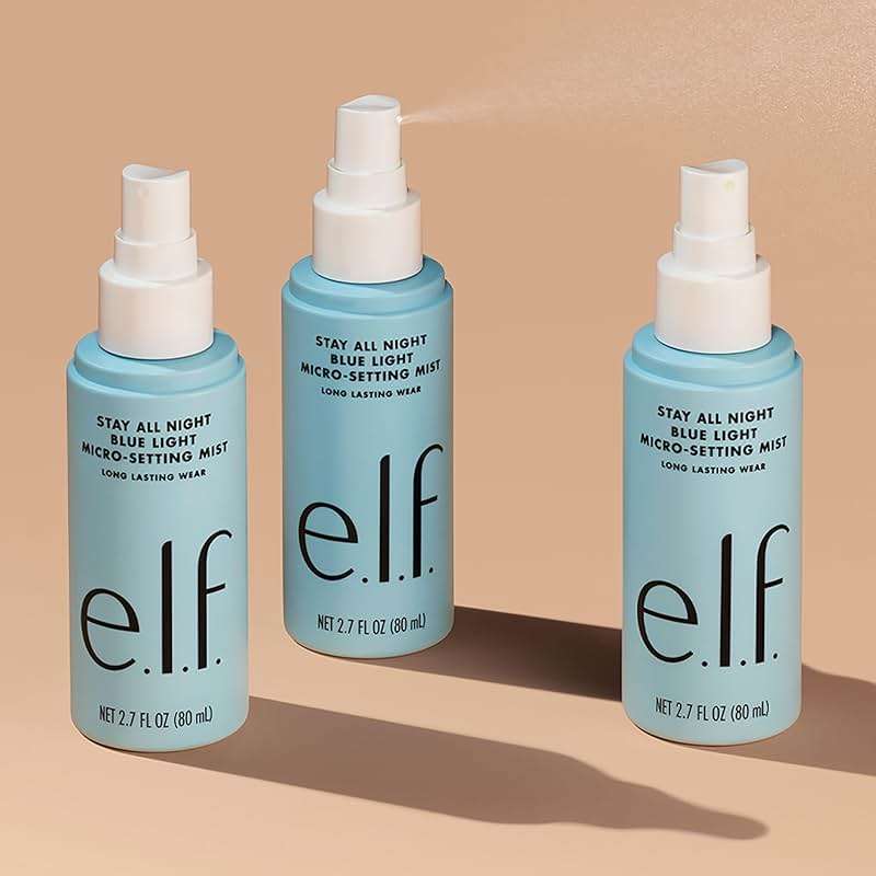e.l.f. Stay All Night Blue Light Micro-Setting Mist, Setting Spray & Skin Refresher For A Matte Finish, Reduces Blue Light Transmission, 2.7 Fl Oz - Image 5