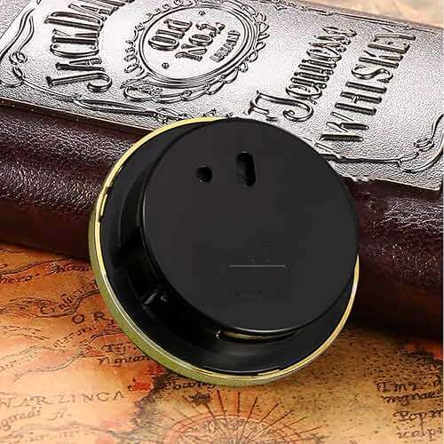 HILLHOME Mini Quartz Clock Insert 2.8 Inch (70 mm) Round Quartz Movement Miniature Clock Gold Dial Gold Trim Roman Numerals, Fit 2.4 Inch (61 mm) Diameter Hole - Image 4