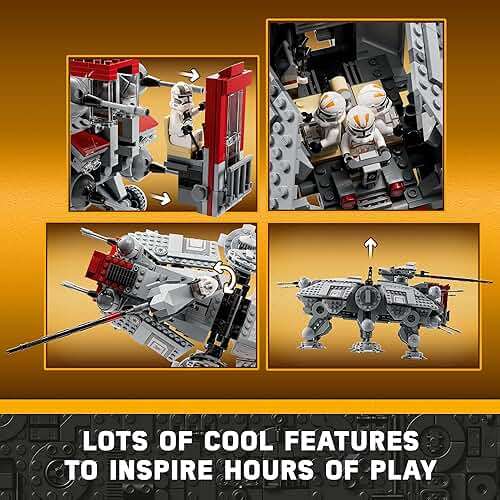 LEGO Star Wars AT-TE Walker - Poseable Building Toy - Revenge of the Sith Set - Gift for Kids w/ 3 212th Clone Troopers, Dwarf Spider & Battle Droid Figures - 75337 - Image 4