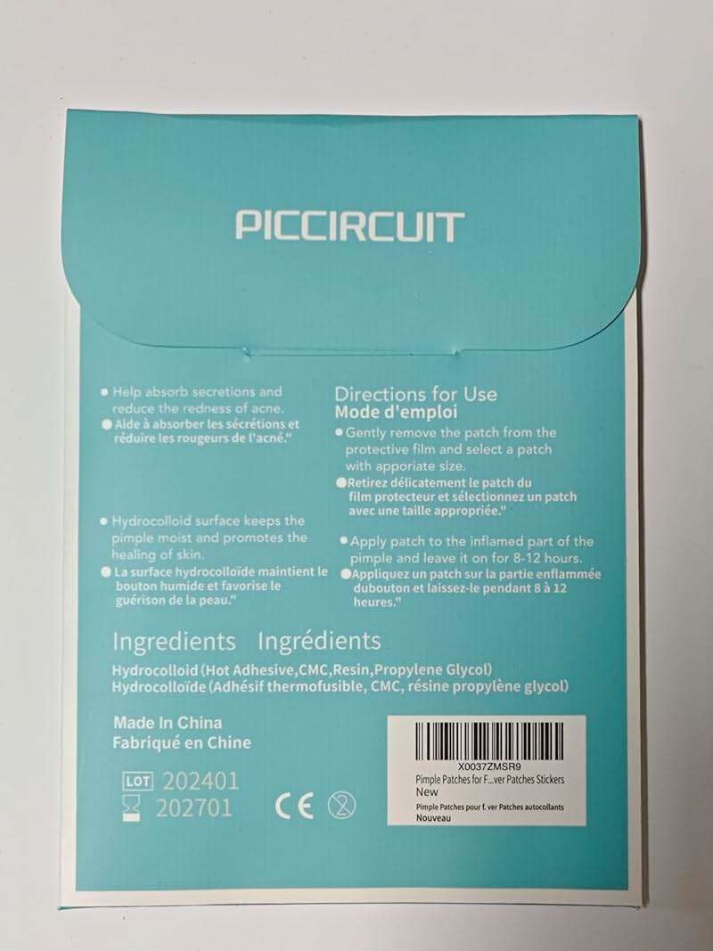 PICcircuit 180 Counts Pimple Patches for Face Hydrocolloid Acne Patches for face Invisible Zit Patches for Face Pimple Patch Acne Spot Treatment Patch Blemish Patches Cover Patches Stickers - Image 6