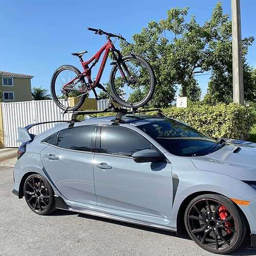 Adjustable Car Roof Rack Cross Bars with Anti-Theft Lock, Heavy-Duty Aluminum Roof Rail for Bike, Kayak, Cargo, Luggage – Fits Vehicles with Rain Gutter Spacing 42.91in-44.88in (2PCS) - Image 2