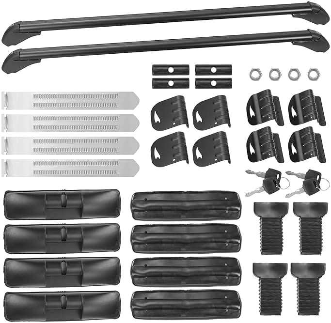 Adjustable Car Roof Rack Cross Bars with Anti-Theft Lock, Heavy-Duty Aluminum Roof Rail for Bike, Kayak, Cargo, Luggage – Fits Vehicles with Rain Gutter Spacing 42.91in-44.88in (2PCS) - Image 8