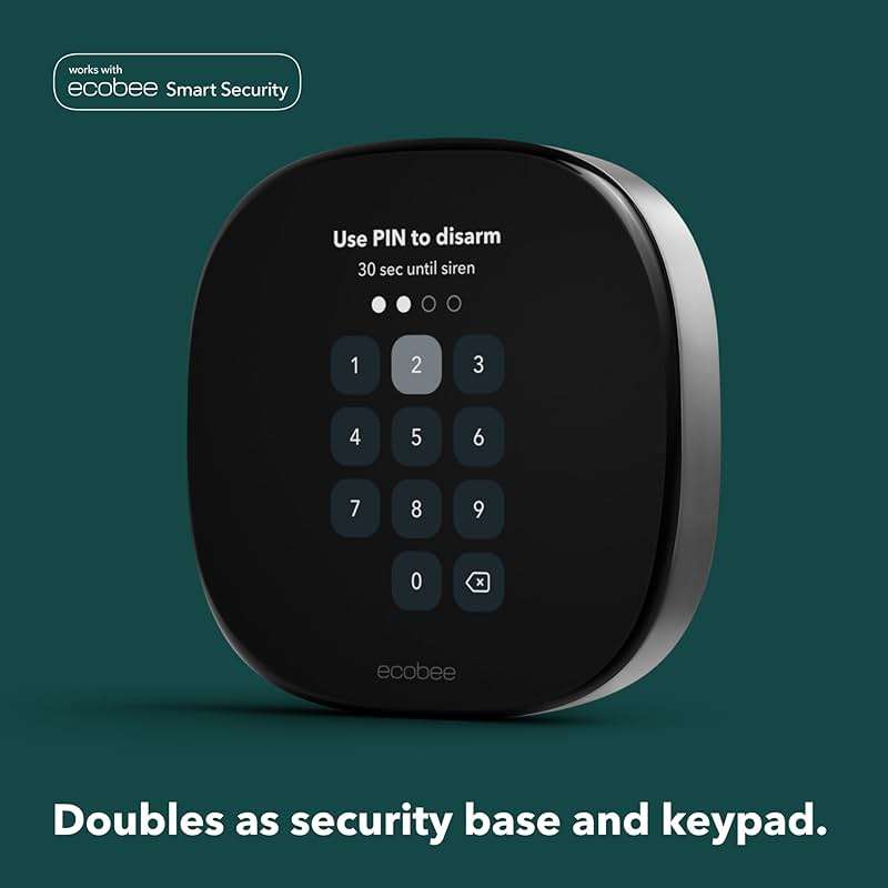 ecobee Smart Thermostat Premium with Smart Sensor and Air Quality Monitor - Programmable Wifi Thermostat - Works with Siri, Alexa, Google Assistant, Black - Image 4