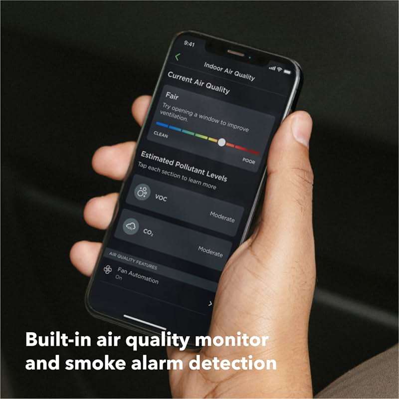 ecobee Smart Thermostat Premium with Smart Sensor and Air Quality Monitor - Programmable Wifi Thermostat - Works with Siri, Alexa, Google Assistant, Black - Image 6