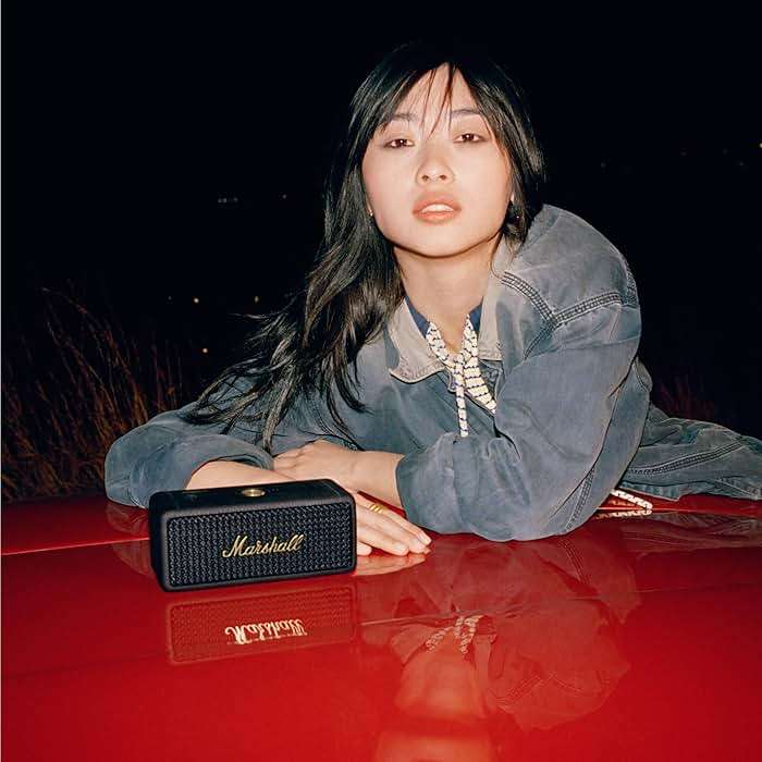 Marshall Emberton II Portable Bluetooth Speaker, Black & Brass - Image 3