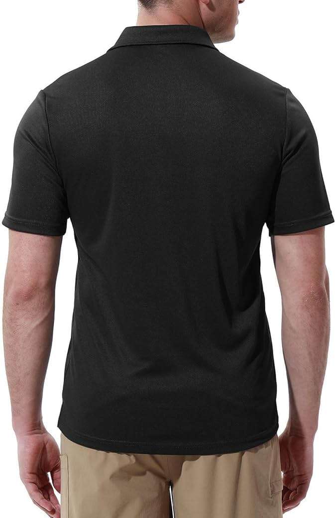 Rdruko Men's Polo Shirts Short Sleeve Quick Dry Outdoor Golf Sports Shirts with Pocket - Image 4