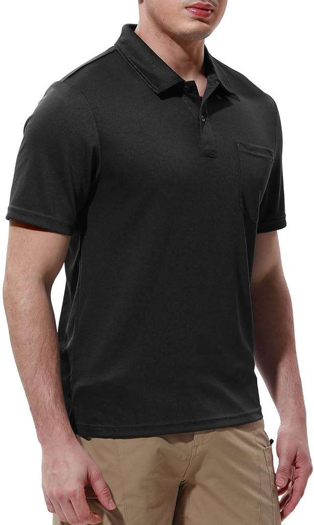 Rdruko Men's Polo Shirts Short Sleeve Quick Dry Outdoor Golf Sports Shirts with Pocket - Image 5