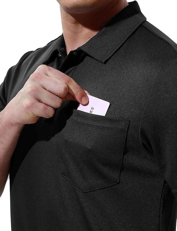 Rdruko Men's Polo Shirts Short Sleeve Quick Dry Outdoor Golf Sports Shirts with Pocket - Image 6