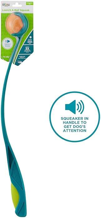 Outward Hound Launch A Ball Squeak Dog Ball Launcher, Interactive Fetch Toy, Squeaker Handle, Long-Distance Play, Slobber-Free Pickup - Image 6