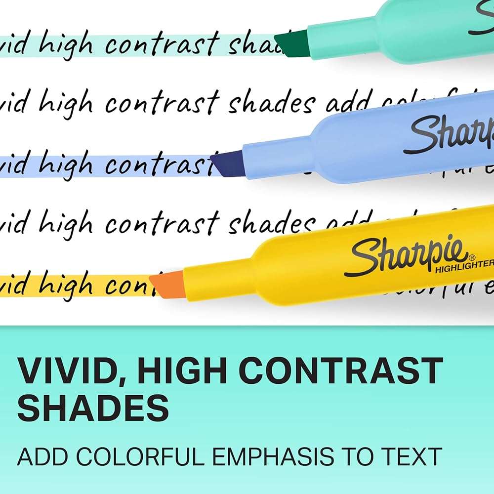 Sharpie Tank Highlighters, Chisel Tip, 12 Assorted Fashion Colors, Value Pack, 36 Count - For Studying, Note-Taking, School, College, Office, Student & Teacher Supplies - Image 3