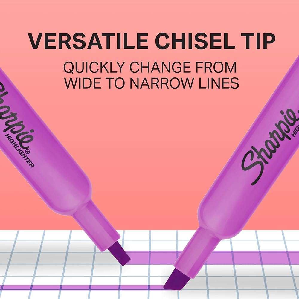 Sharpie Tank Highlighters, Chisel Tip, 12 Assorted Fashion Colors, Value Pack, 36 Count - For Studying, Note-Taking, School, College, Office, Student & Teacher Supplies - Image 4