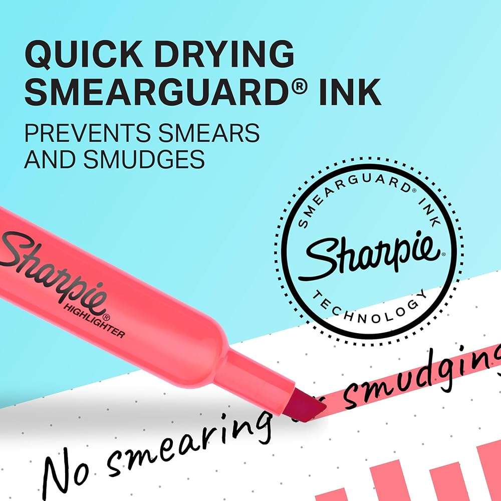 Sharpie Tank Highlighters, Chisel Tip, 12 Assorted Fashion Colors, Value Pack, 36 Count - For Studying, Note-Taking, School, College, Office, Student & Teacher Supplies - Image 5