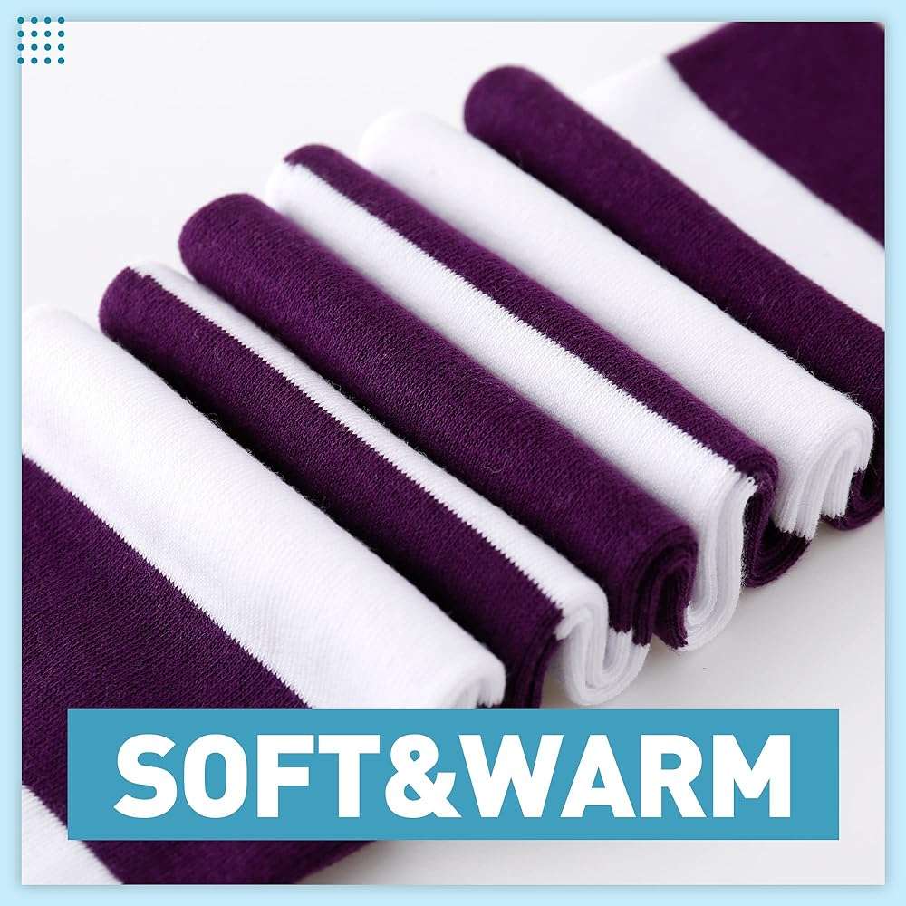 Kayhoma Extra Long Cotton Stripe Thigh High Socks Over the Knee High Socks - Image 5