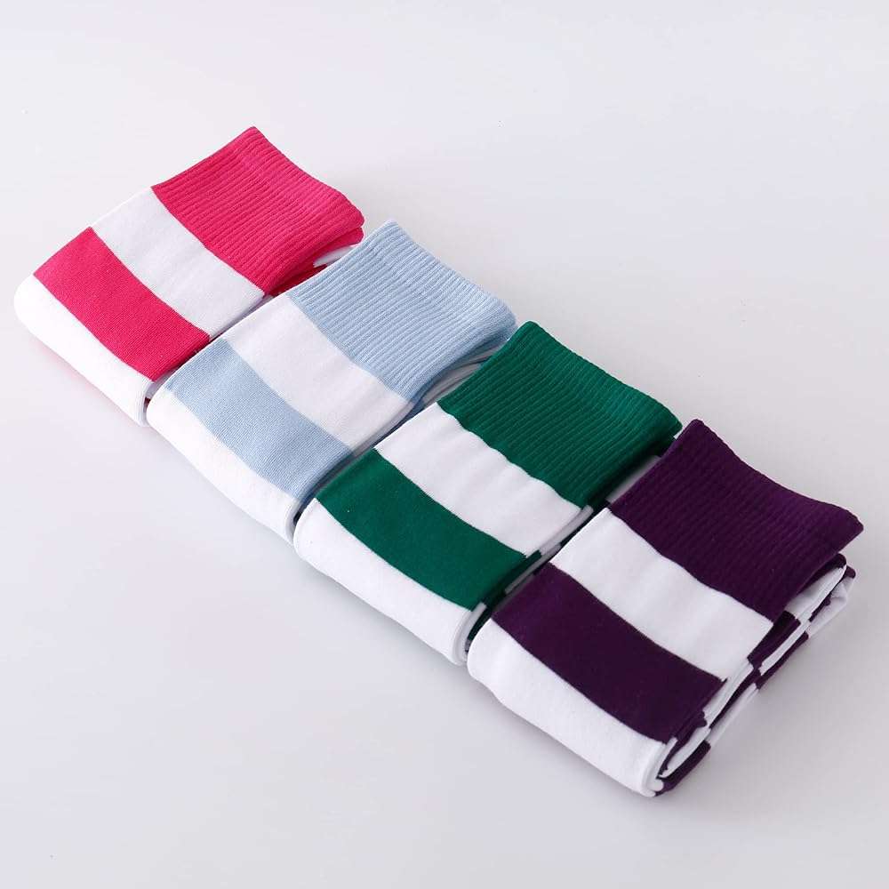 Kayhoma Extra Long Cotton Stripe Thigh High Socks Over the Knee High Socks - Image 6