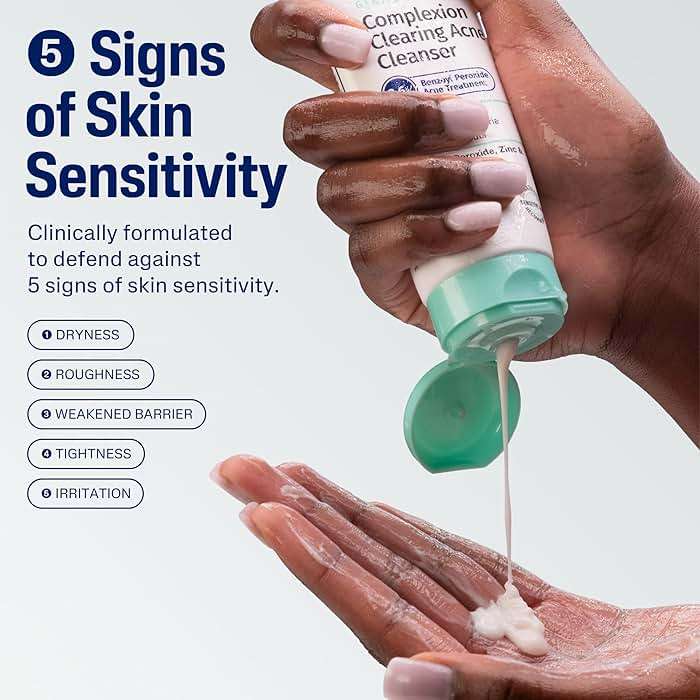 Cetaphil Gentle Clear Complexion-Clearing BPO Acne Cleanser with 2.6% Benzoyl Peroxide, Creamy and Soothing for Sensitive Skin, Suitable for All Skin Types, 4.2oz - Image 3