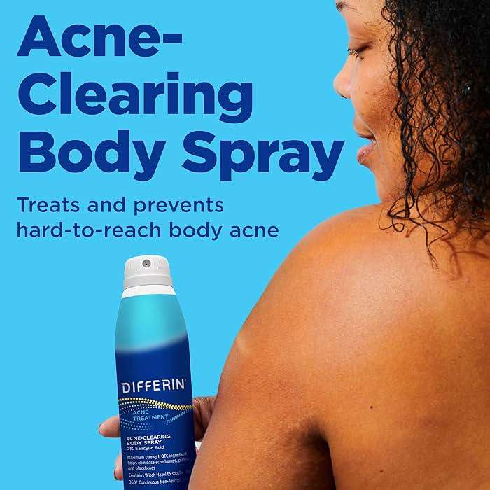 Differin Acne Body Spray, Acne Treatment with Salicylic Acid by the makers of Differin Gel, 360 Formula for Back Acne, Chest and Shoulders, 6 oz - Image 2