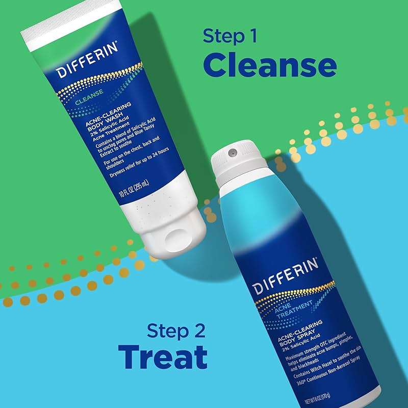 Differin Acne Body Spray, Acne Treatment with Salicylic Acid by the makers of Differin Gel, 360 Formula for Back Acne, Chest and Shoulders, 6 oz - Image 4