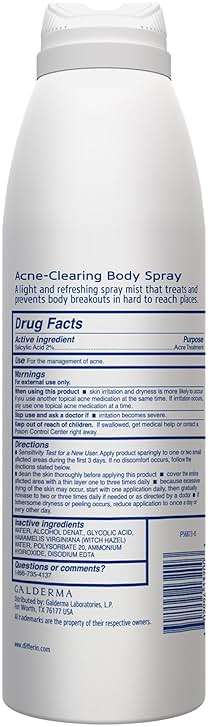Differin Acne Body Spray, Acne Treatment with Salicylic Acid by the makers of Differin Gel, 360 Formula for Back Acne, Chest and Shoulders, 6 oz - Image 6