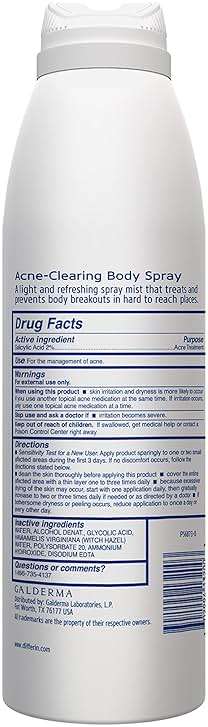 Differin Acne Body Spray, Acne Treatment with Salicylic Acid by the makers of Differin Gel, 360 Formula for Back Acne, Chest and Shoulders, 6 oz - Image 10