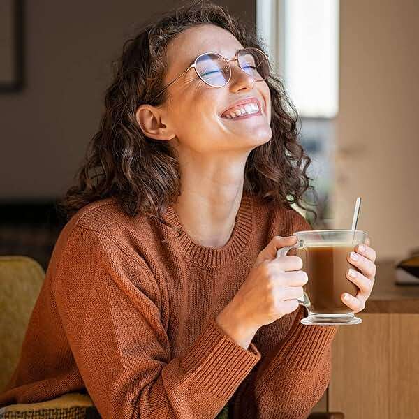 Mfacoy Glass Coffee Mugs Set of 4, Clear Large Coffee Mug 15 Oz With Handles for Hot Beverages, Clear Mugs for Tea, Cappuccino, Latte, Espresso Coffee, Juice, Glass Coffee Cups - Image 2
