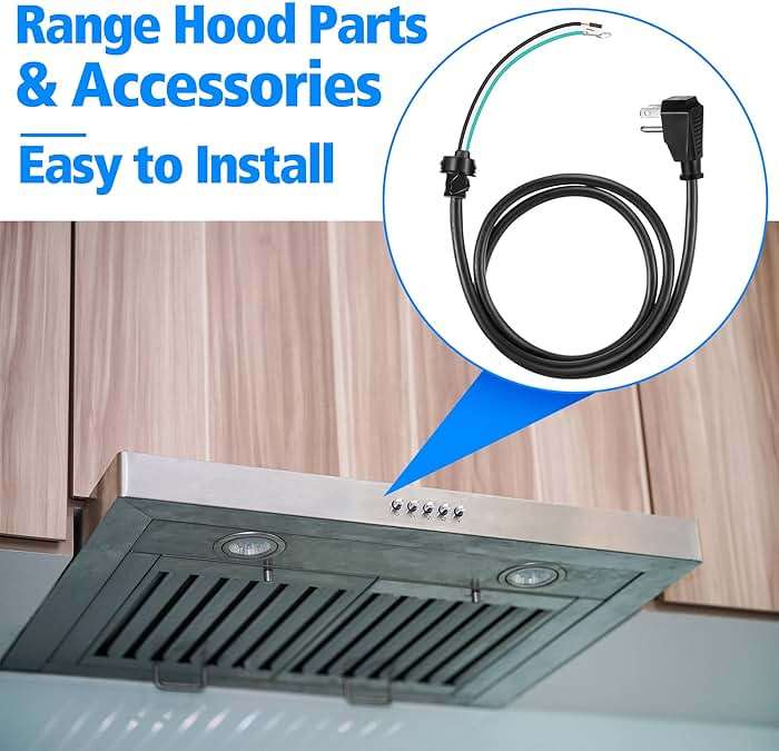 Dreyoo HCK44 Range Hood Power Cord Kit, Convert Your Range Hood to Plug in, Hardwire to Plug in Conversion Kit Replacement, Compatible with Broan, Nutone and Other Range Hood - Image 4