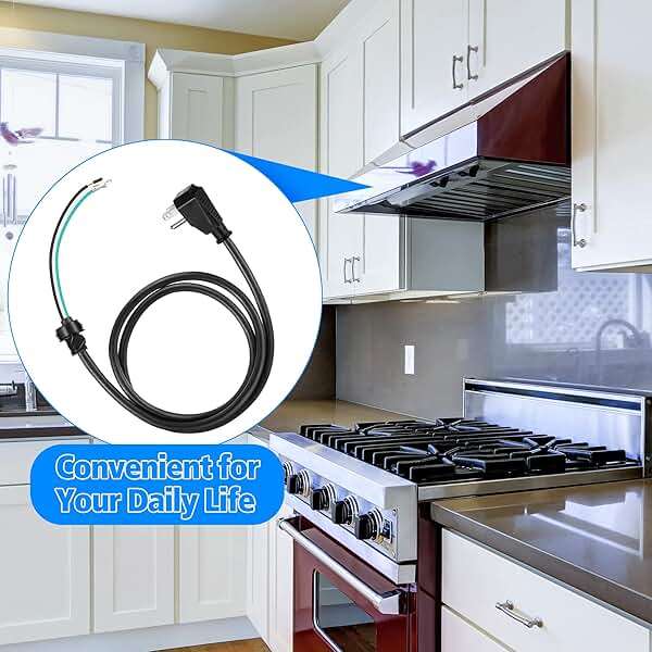 Dreyoo HCK44 Range Hood Power Cord Kit, Convert Your Range Hood to Plug in, Hardwire to Plug in Conversion Kit Replacement, Compatible with Broan, Nutone and Other Range Hood - Image 6