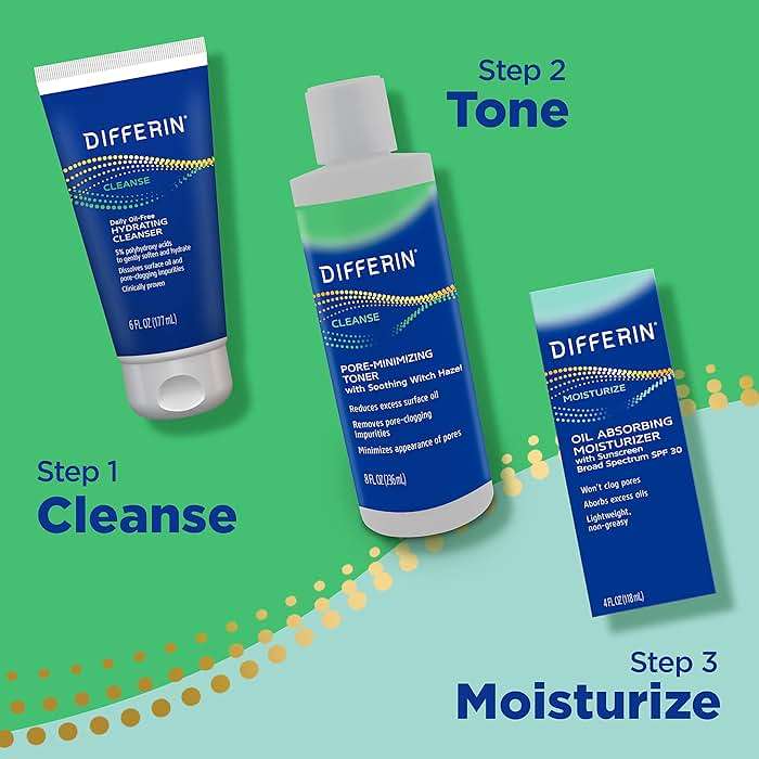 Differin Facial Cleanser, Daily Oil Free Hydrating Face Wash by the makers of Differin Gel, Gentle Skin Care for Acne Prone Skin, PHAs, 6 Oz. - Image 3